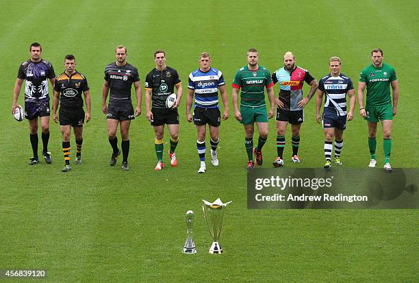 Matt Corker of London Welsh, Matt Mullan of Wasps, Alistair Hargreaves of Saracens, George North of Northampton Saints, Stuart Hooper of Bath Rugby,...