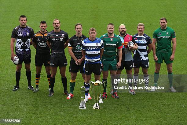 Matt Corker of London Welsh, Matt Mullan of Wasps, Alistair Hargreaves of Saracens, George North of Northampton Saints, Stuart Hooper of Bath Rugby,...