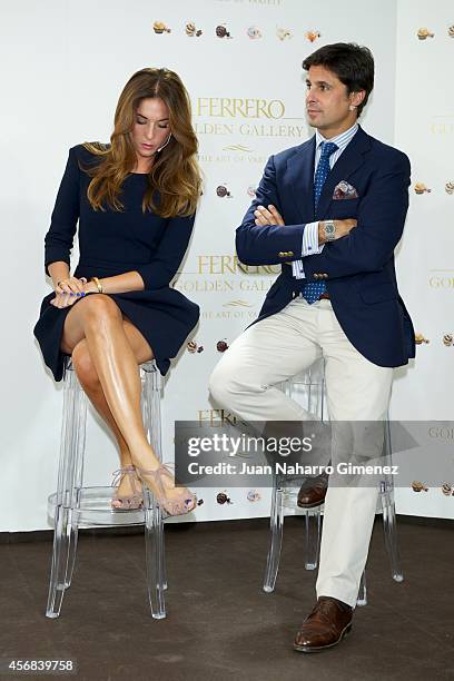 Lourdes Montes and Fran Rivera attend 'Ferrero Golden Gallery' presentation at Museo Thyssen-Bornemisza on October 8, 2014 in Madrid, Spain.