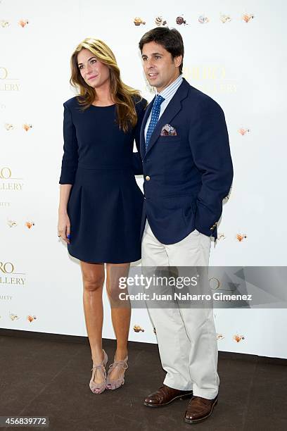 Lourdes Montes and Fran Rivera attend 'Ferrero Golden Gallery' presentation at Museo Thyssen-Bornemisza on October 8, 2014 in Madrid, Spain.