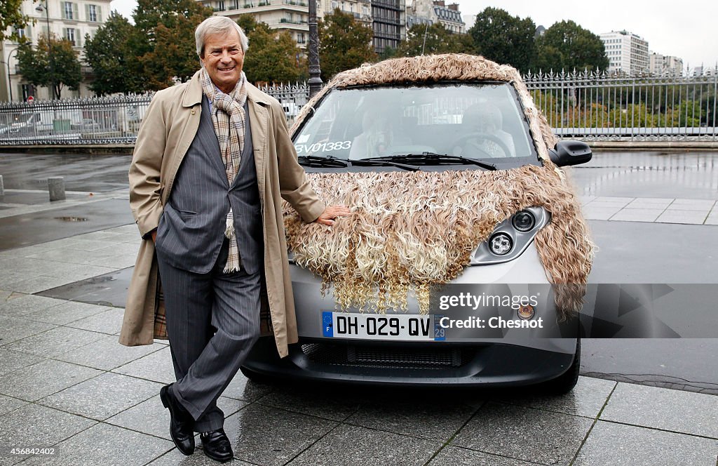 'Customoi' : Customized Autolib Cars Are Displayed At Place de La Bastille In Paris