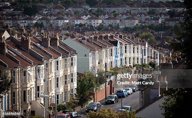 View of housing on October 8, 2014 in Bristol, England. On the first anniversary of the introduction of second phase of the Help to Buy scheme, which...