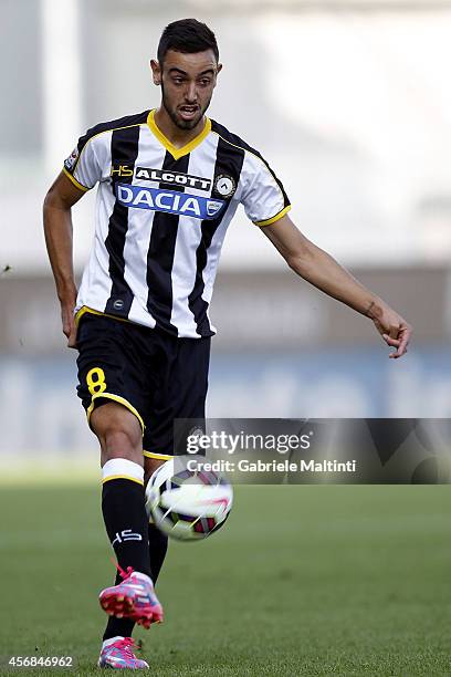 Bruno Fernands of Udinese Calcio in action during the Serie A match between Udinese Calcio and AC Cesena at Stadio Friuli on October 5, 2014 in...