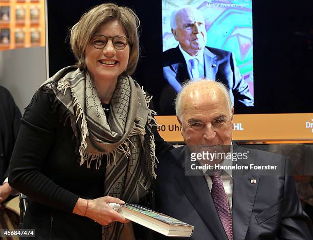 Former German Chancellor Helmut Kohl attends the presentation of his new book 'Helmut Kohl: From The Fall Of The Wall To Reunification' at the...