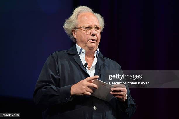 Vanity Fair Editor-in-Chief Graydon Carter speaks onstage during Welcoming Remarks at the Vanity Fair New Establishment Summit at Yerba Buena Center...