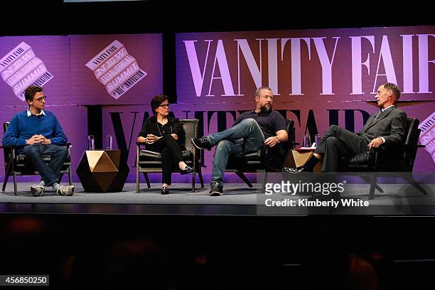 Buzzfeed CEO Jonah Peretti, Re/code Co-executive Editor Kara Swisher, Vice Co-Founder Shane Smith and The New York Times Columnist and Moderator...