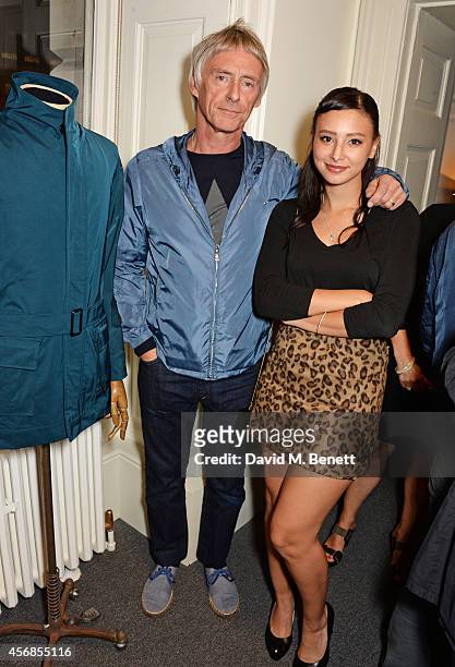 Paul Weller and daughter Leah Weller attend the launch of "Real Stars Are Rare", the new menswear line from Paul Weller, at Somerset House on October...