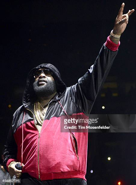 Rick Ross performs as part of Power 106's Cali Christmas at Honda Center on December 14, 2013 in Anaheim, California.