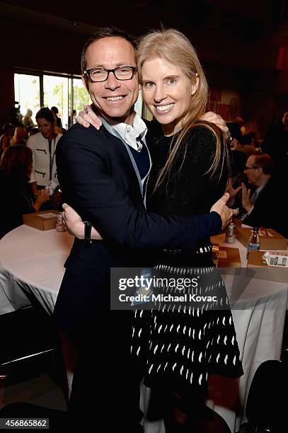 Motion Picture Literary President/Agent Richard Lovett and Stanford Center for Philanthropy Laura Arrillaga-Andreessen attend the Vanity Fair New...