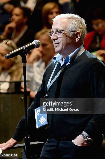 Azoff MSG Entertainment LLC Chairman and CEO Irving Azoff speaks during "Cyber-Security/Cyber-Insecurity" at the Vanity Fair New Establishment Summit...