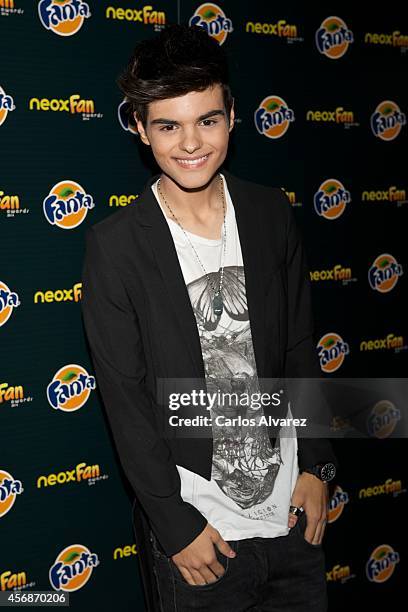 Spanish singer Abraham Mateo attends the Neox Fan Awards 2014 at the Compac Gran Via Theater on October 8, 2014 in Madrid, Spain.