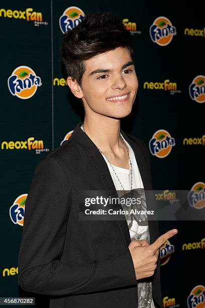 Spanish singer Abraham Mateo attends the Neox Fan Awards 2014 at the Compac Gran Via Theater on October 8, 2014 in Madrid, Spain.