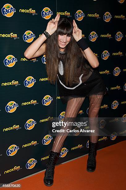 Spanish singer Lucy Paradise attends the Neox Fan Awards 2014 at the Compac Gran Via Theater on October 8, 2014 in Madrid, Spain.