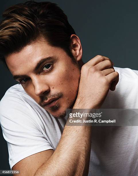 Actor Josh Henderson is photographed for Just Jared on August 13, 2014 in Los Angeles, California.