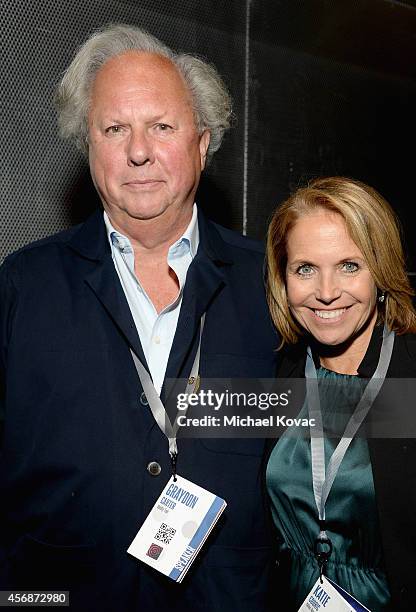 Vanity Fair Editor-in-Chief Graydon Carter and TV Journalist Katie Couric attend the Vanity Fair New Establishment Summit at Yerba Buena Center for...