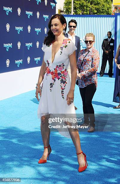 Actress Ashley Judd arrives at the Los Angeles premiere of 'Dolphin Tale 2' at Regency Village Theatre on September 7, 2014 in Westwood, California.