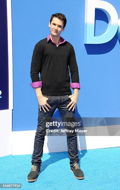 Actor Monty Geer arrives at the Los Angeles premiere of 'Dolphin Tale 2' at Regency Village Theatre on September 7, 2014 in Westwood, California.