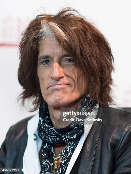 Joe Perry Signs Copies Of His Book "Rocks" at Bookends Bookstore on October 8, 2014 in Ridgewood, New Jersey.