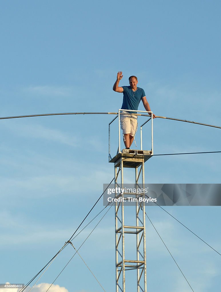 Nik Wallenda Trains for Upcoming Walk