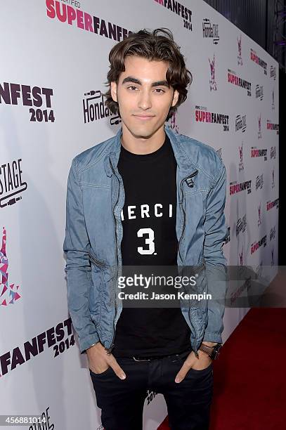 Actor Blake Michael attends the Vevo CERTIFIED SuperFanFest presented by Honda Stage at Barkar Hangar on October 8, 2014 in Santa Monica, California.