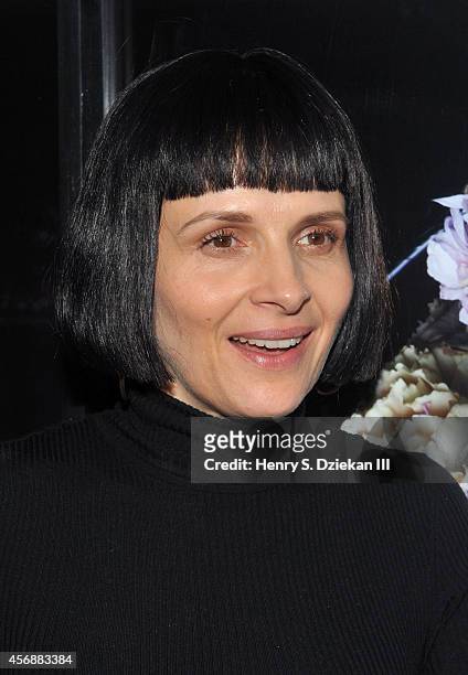 Actress Juliette Binoche attends the Sundance Selects with W Magazine, Moncler and The Cinema Society after party for the NYFF premiere of "Clouds of...