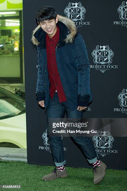 Seulong of South Korean boy band 2AM attends "Project FOCE"at Songeun Art Space on October 8, 2014 in Seoul, South Korea.