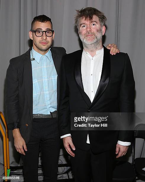 Jack Antonoff and James Murphy attend the 2014 The Lowline Anti-Gala Benefit Dinner at Skylight Modern on October 8, 2014 in New York City.