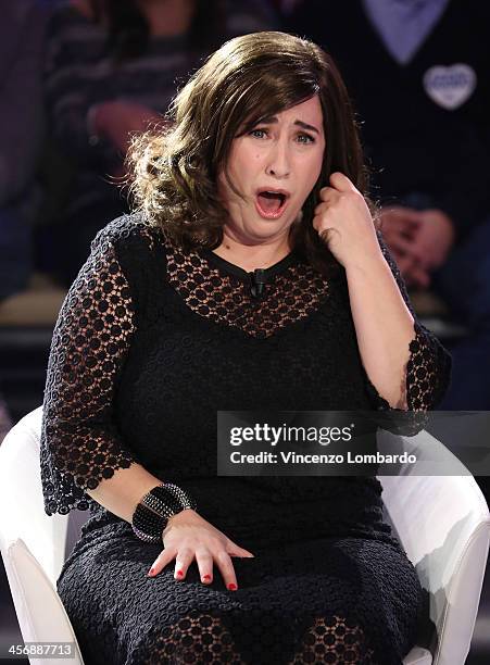 Maria Di Biase appears on Italian tv show 'Quelli Che Il Calcio' on December 15, 2013 in Milan, Italy.