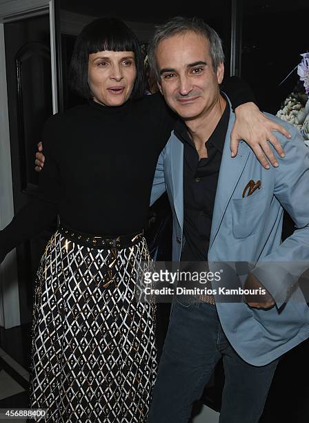 Juliette Binoche and director Olivier Assayas attend the after party for the premiere of "Clouds Of Sils Maria" hosted by Sundance Selects with W...