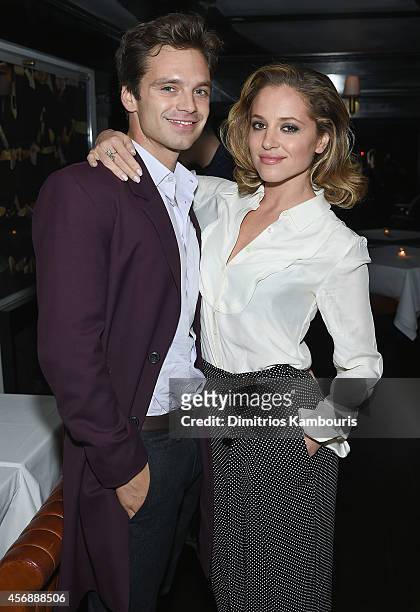 Sebastian Stan and Margarita Levieva attend the after party for the premiere of "Clouds Of Sils Maria" hosted by Sundance Selects with W Magazine,...