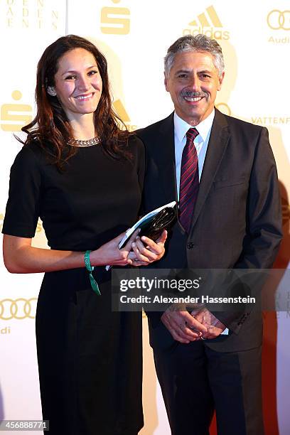 Harald Schmid attends with Elzbieta Rabsztyn the Sportler des Jahres 2013 gala at the Kurhaus Baden-Baden on December 15, 2013 in Baden-Baden,...