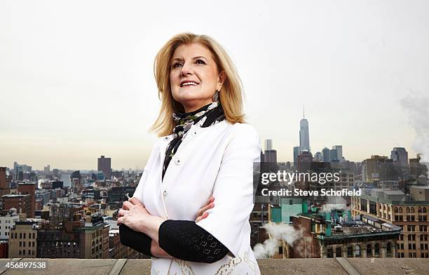 Author and columnist Arianna Huffington is photographed for the Times on March 4, 2014 in New York City.