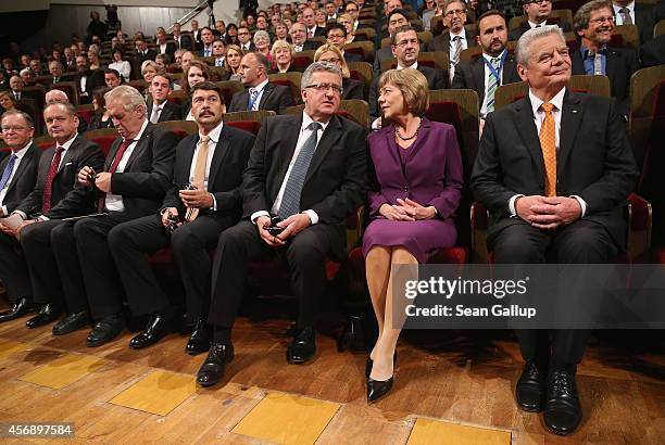 Lower Saxony Governor Stefan Weil, Slovak President Andrej Kiska, Czech President Milos Zeman, Hungarian President Janos Ader, Polish President...