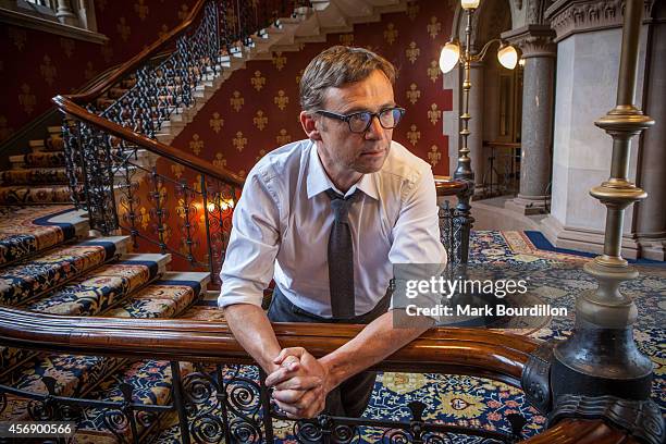 Writer David Nicholls is photographed for the Sunday Times on September 2, 2014 in London, England.