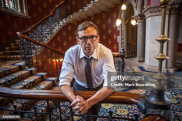 Writer David Nicholls is photographed for the Sunday Times on September 2, 2014 in London, England.