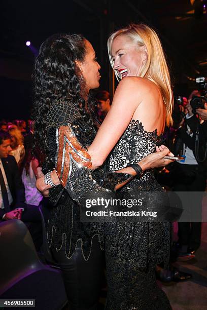 Barbara Becker and Marie-Louise Lilly zu Sayn-Wittgenstein attend the Tribute To Bambi 2014 on September 25, 2014 in Berlin, Germany.