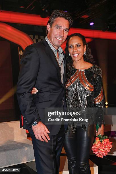 Michael Stich and Barbara Becker attend the Tribute To Bambi 2014 party on September 25, 2014 in Berlin, Germany.