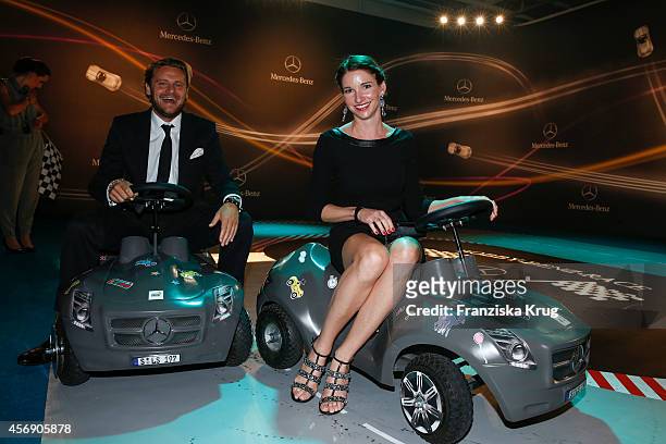 David Meister and Sophie Wepper attend the Tribute To Bambi 2014 party on September 25, 2014 in Berlin, Germany.