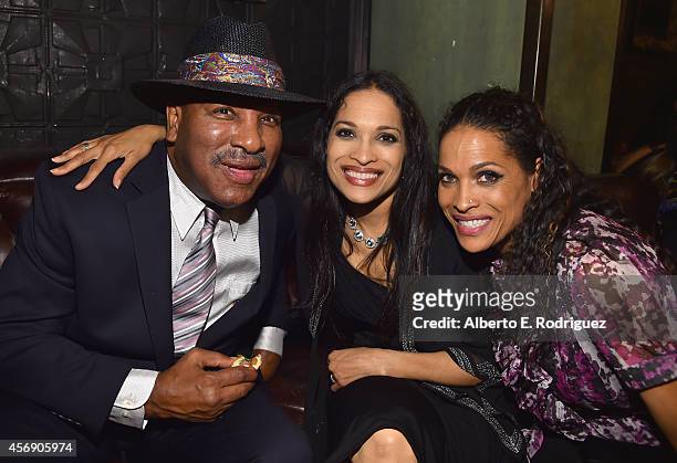 Rahman Ali, Jamillah Ali-Joyce and Rasheda Ali-Walsh attend the after party for the Los Angeles premiere of Focus World's "I Am Ali" at The Sayers...