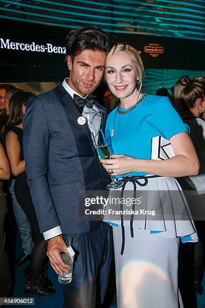 Andre Borchers and Elna-Marget zu Bentheim und Steinfurt attend the Tribute To Bambi 2014 party on September 25, 2014 in Berlin, Germany.