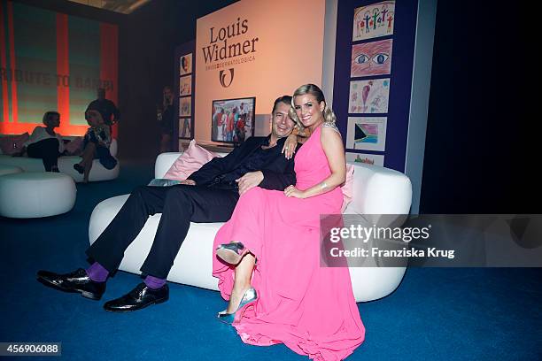 Christian Lengling and Jennifer Knaeble attend the Tribute To Bambi 2014 party on September 25, 2014 in Berlin, Germany.