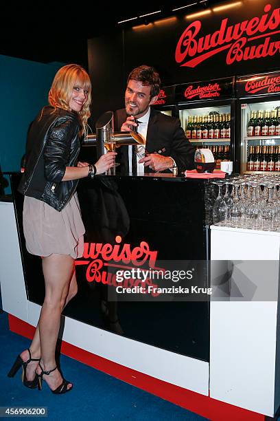 Tobey Wilson and Sabrina Gehrmann attend the Tribute To Bambi 2014 party on September 25, 2014 in Berlin, Germany.