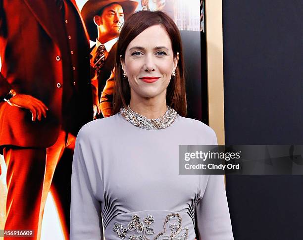 Actress Kristen Wiig attends the Anchorman 2: The Legend Continues Premiere, Sponsored by Buffalo David Bitton on December 15, 2013 in New York City.