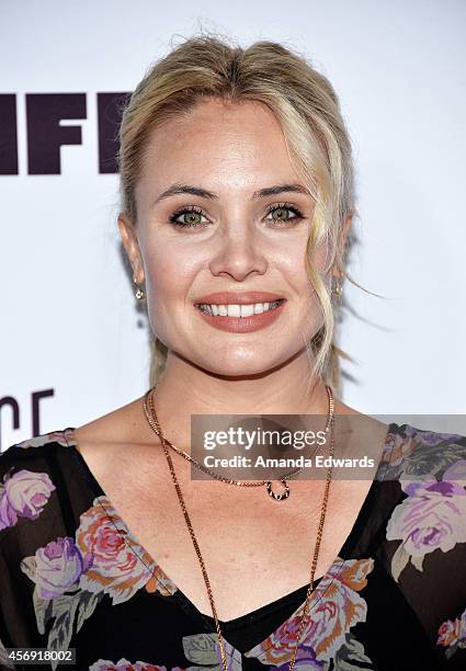 Actress Leah Pipes attends the Vevo CERTIFIED SuperFanFest presented by Honda Stage at Barkar Hangar on October 8, 2014 in Santa Monica, California.