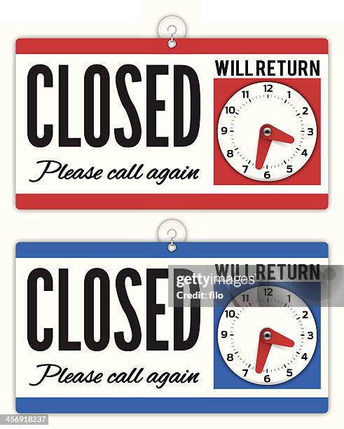 closed sign - closed stock illustrations