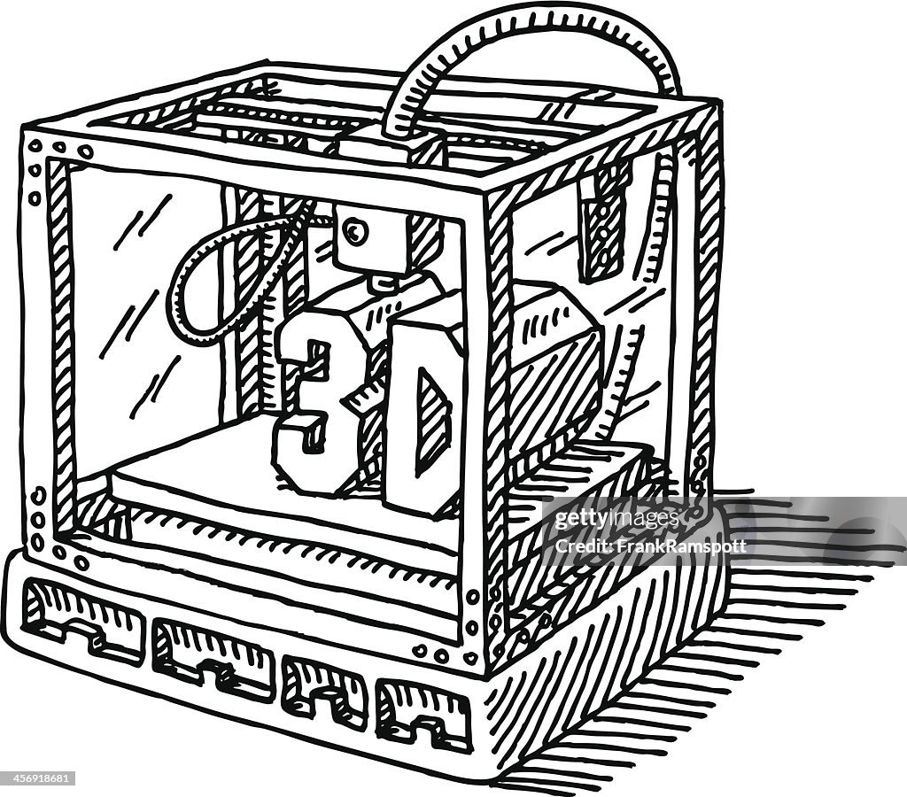 Contemporary 3D Printer Drawing