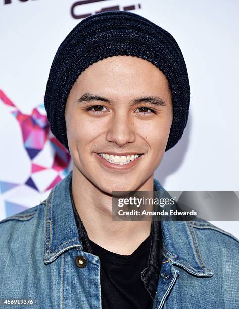 And producer Cole Plante attends the Vevo CERTIFIED SuperFanFest presented by Honda Stage at Barkar Hangar on October 8, 2014 in Santa Monica,...