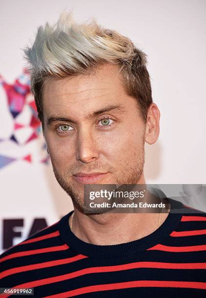 Singer Lance Bass attends the Vevo CERTIFIED SuperFanFest presented by Honda Stage at Barkar Hangar on October 8, 2014 in Santa Monica, California.