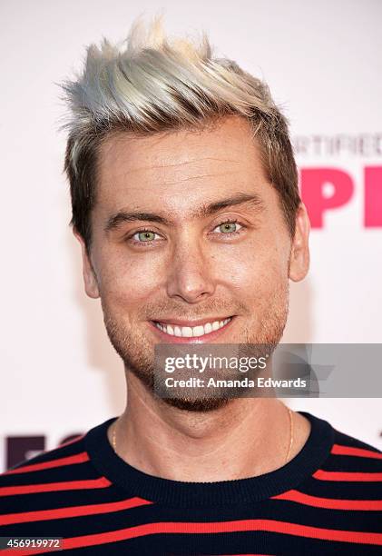 Singer Lance Bass attends the Vevo CERTIFIED SuperFanFest presented by Honda Stage at Barkar Hangar on October 8, 2014 in Santa Monica, California.