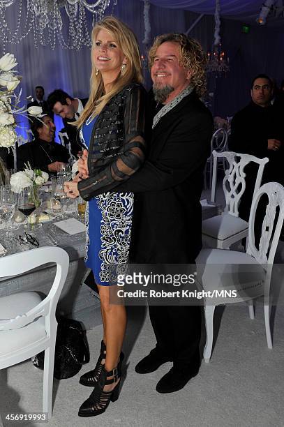 Kari Hagar and Sammy Hagar attend the wedding of Michaele Schon and Neal Schon at the Palace of Fine Arts on December 15, 2013 in San Francisco,...